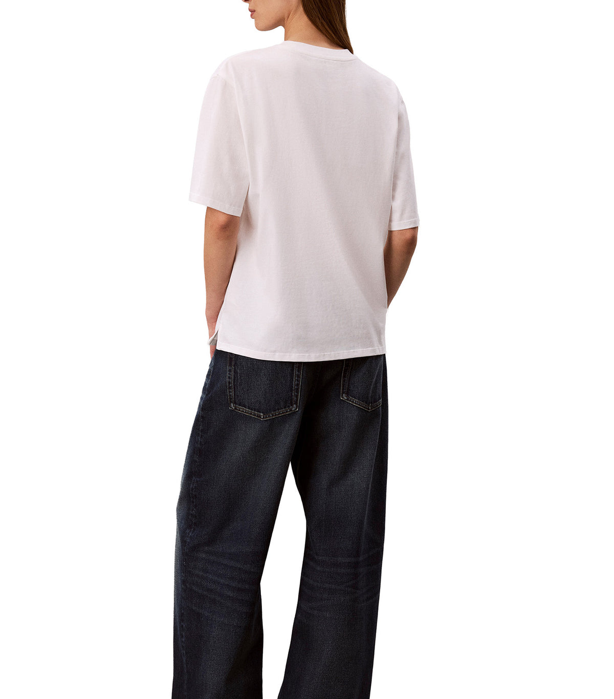 Relaxed Embroidered Monologo Tee Bright White