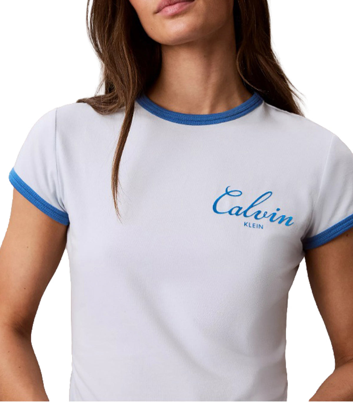 Slim Baby Varsity Logo Ringer Tee Plein Air