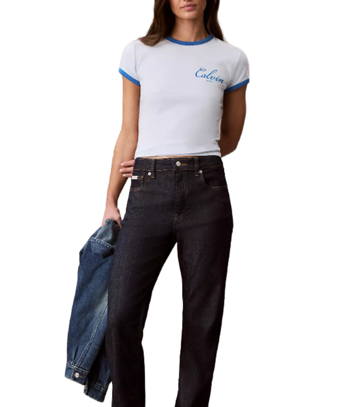 Slim Baby Varsity Logo Ringer Tee Plein Air