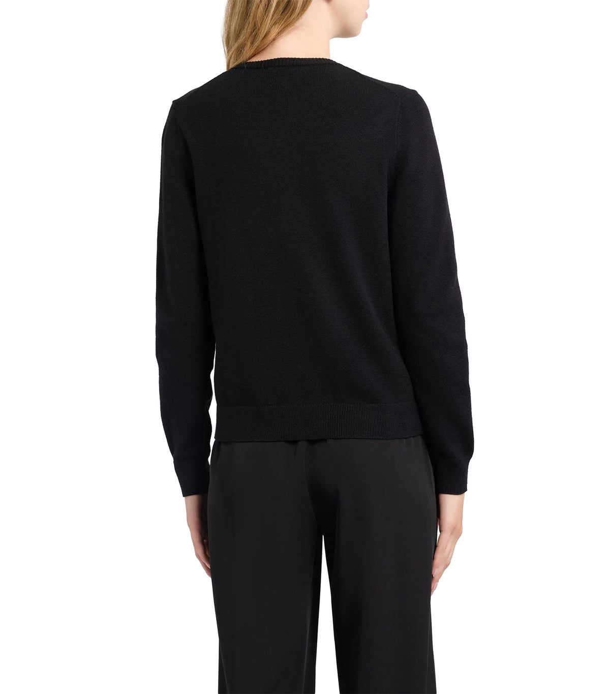 Novelty Button Cardigan Black