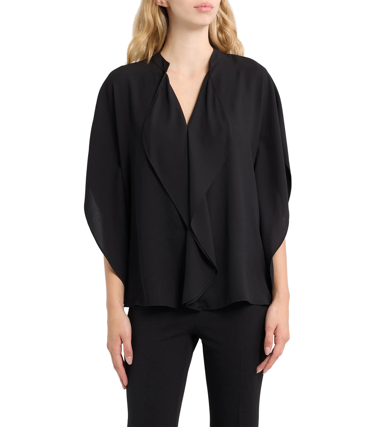 Flutter Dolman Top Black