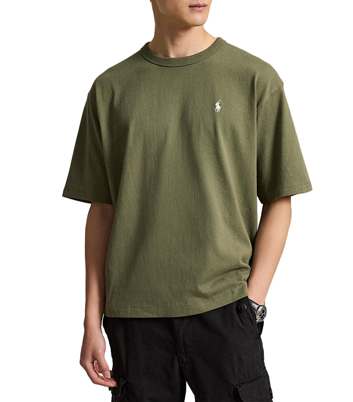 Men's Relaxed Fit Jersey Crewneck T-Shirt Green