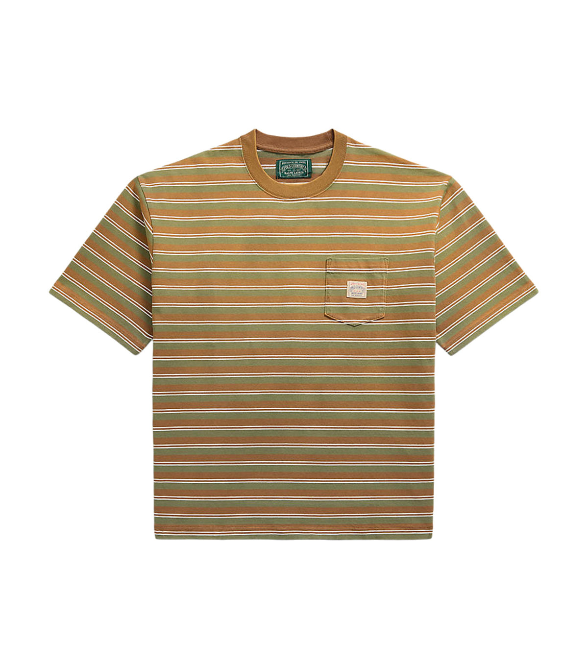 Men's Relaxed Fit Striped Jersey T-Shirt Brown