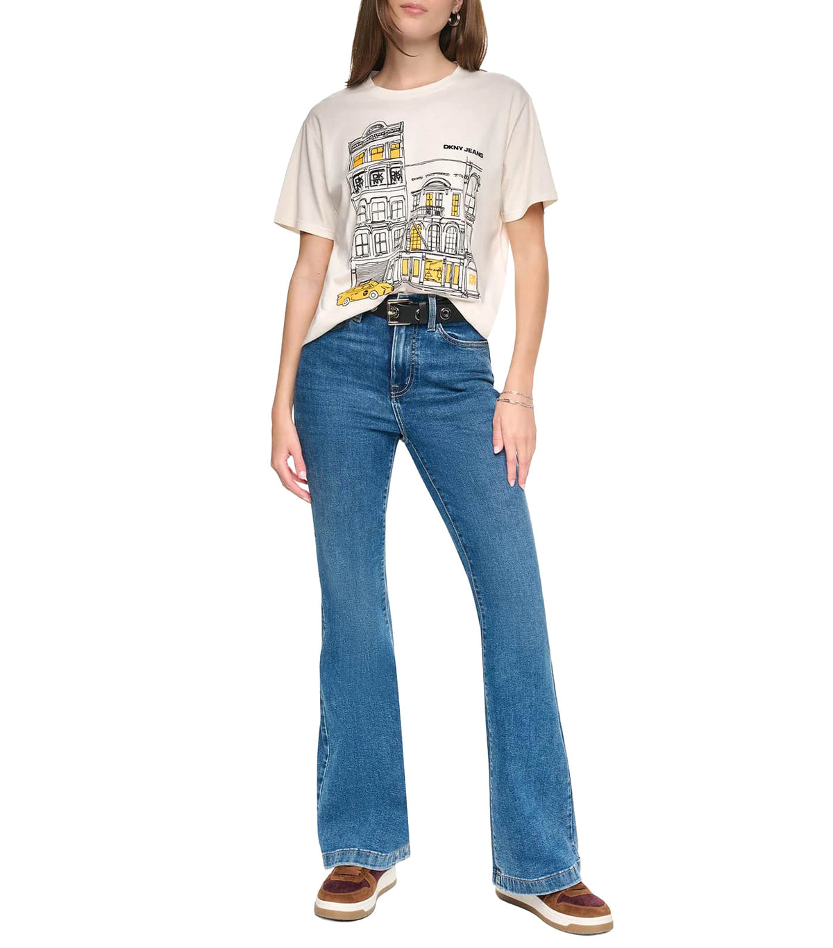 New York Downtown Logo Relaxed Tee Eggnog/Tax