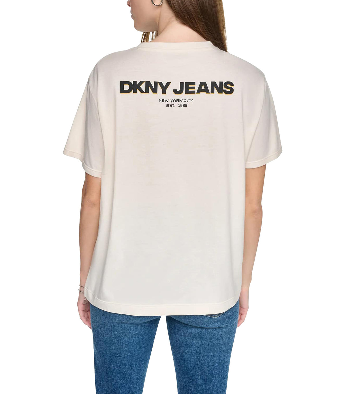 New York Downtown Logo Relaxed Tee Eggnog/Tax
