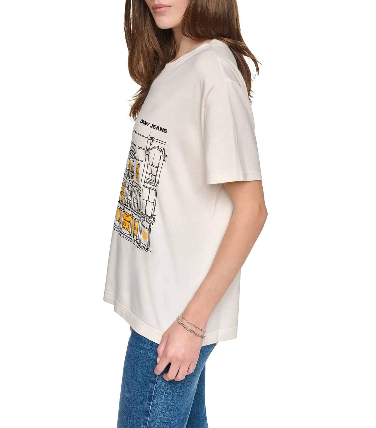 New York Downtown Logo Relaxed Tee Eggnog/Tax