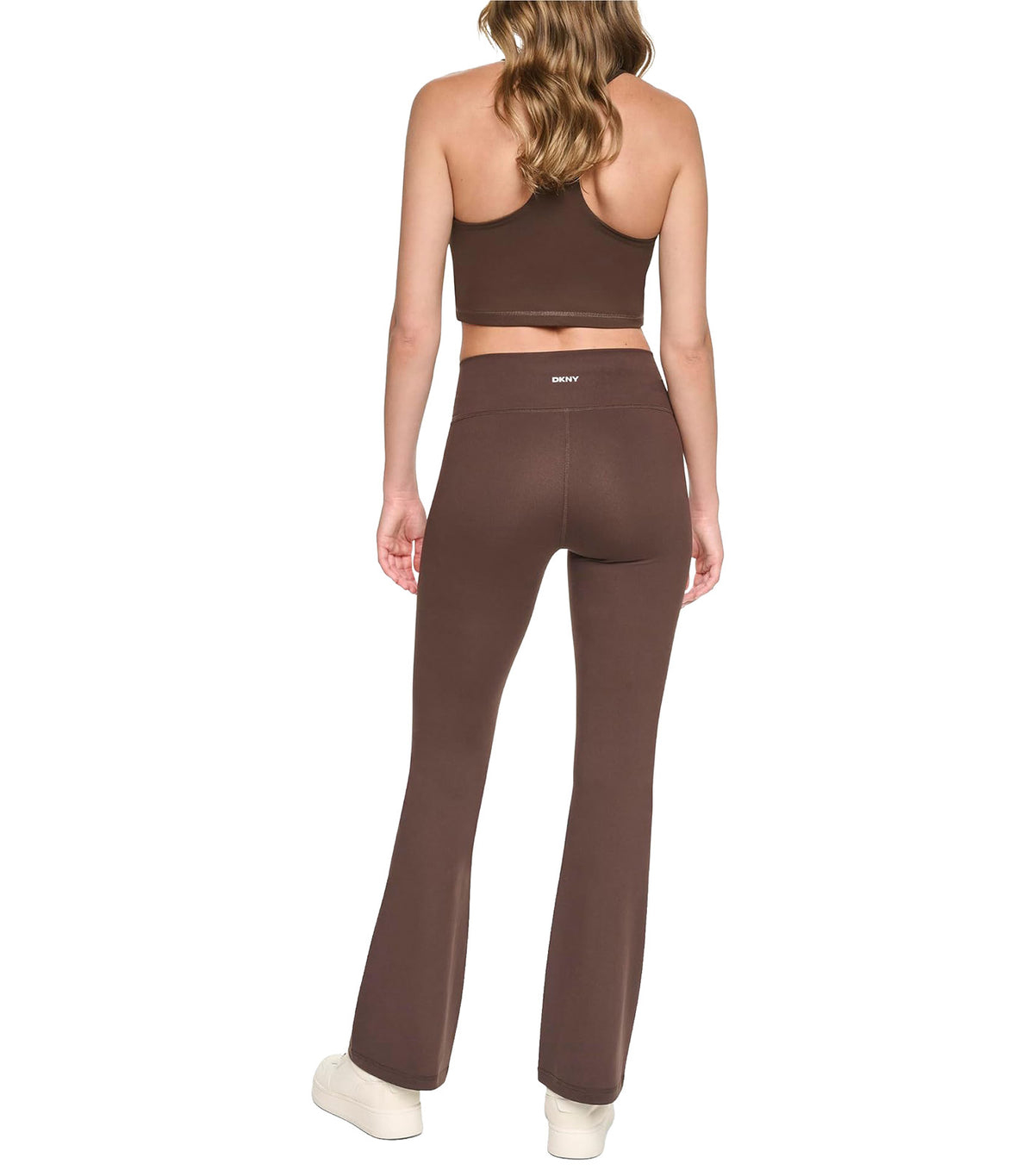 Crossover Front Balance Compression High Waist Flare Pant Espresso