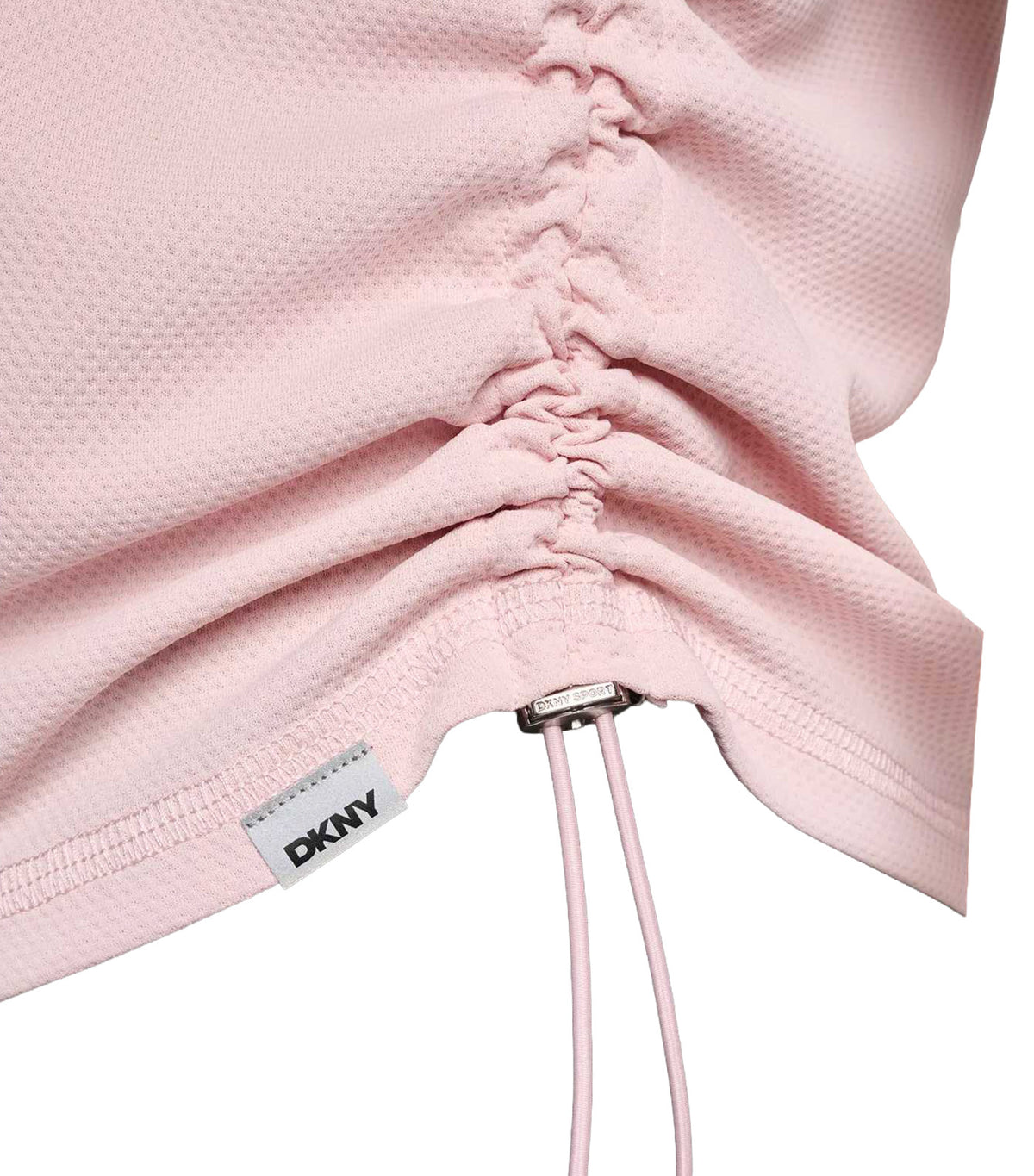 Short Sleeve Tech Tee with Ruched Side Seams Blush Pink
