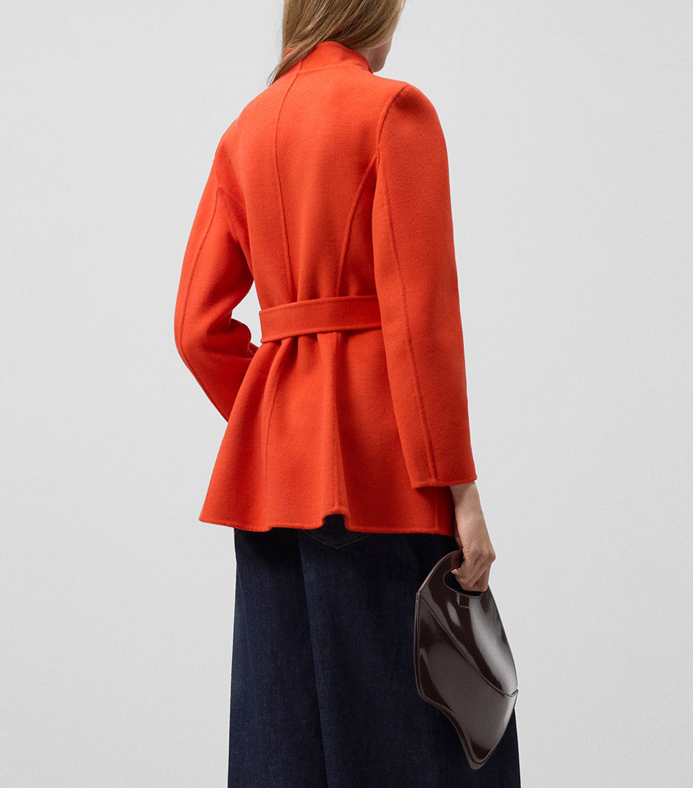 Fitted Double-Faced Coat Red