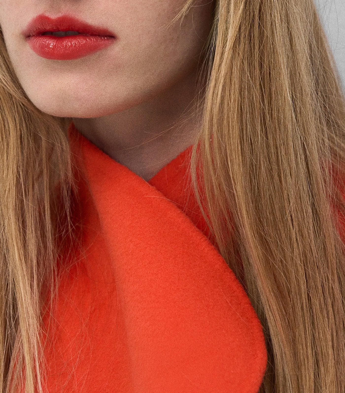 Fitted Double-Faced Coat Red