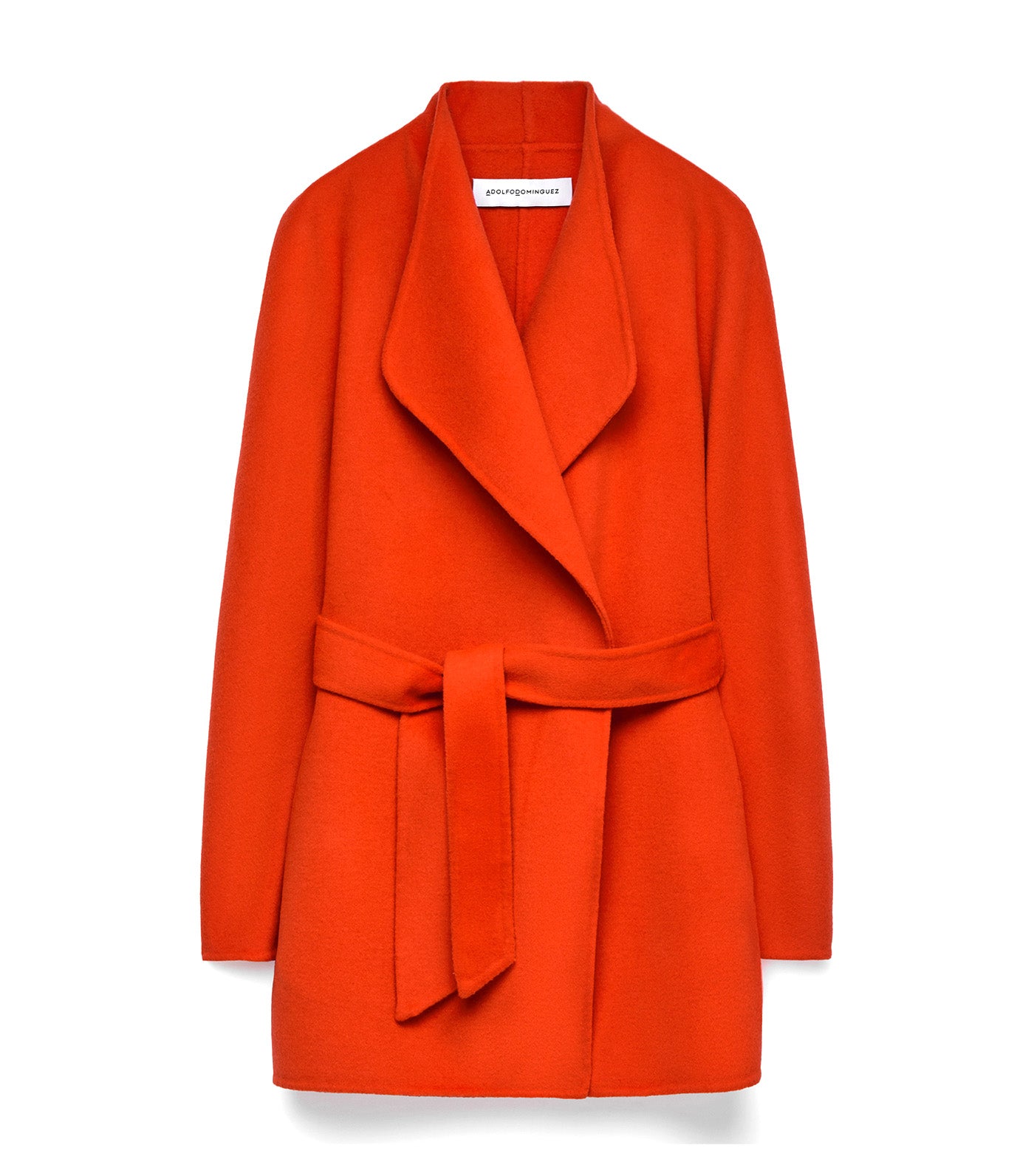 Fitted Double-Faced Coat Red