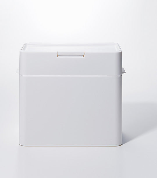 Seals Odor-Free Trash Bin White and Gray