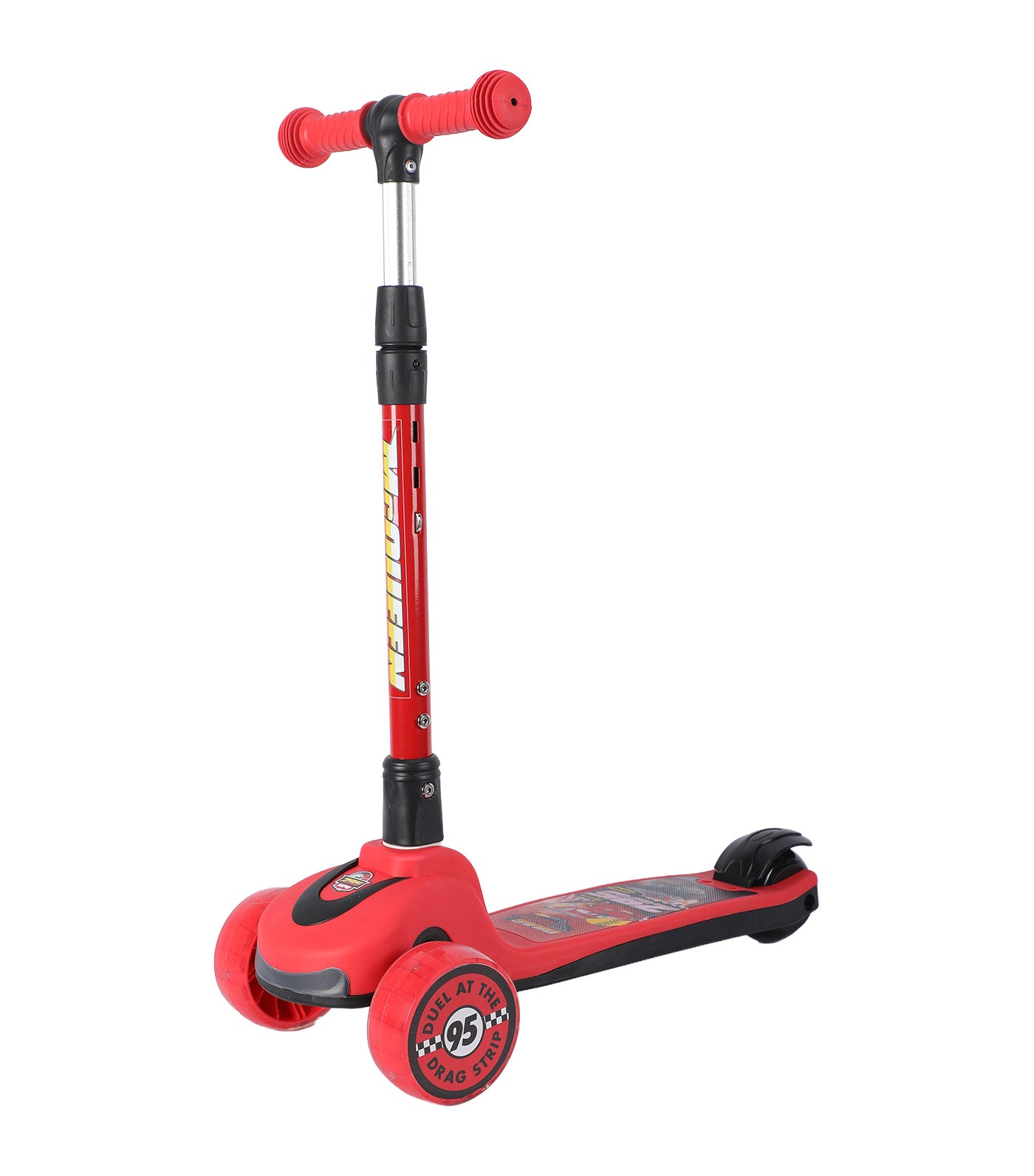 Cars Foldable Twist Scooter with Lights