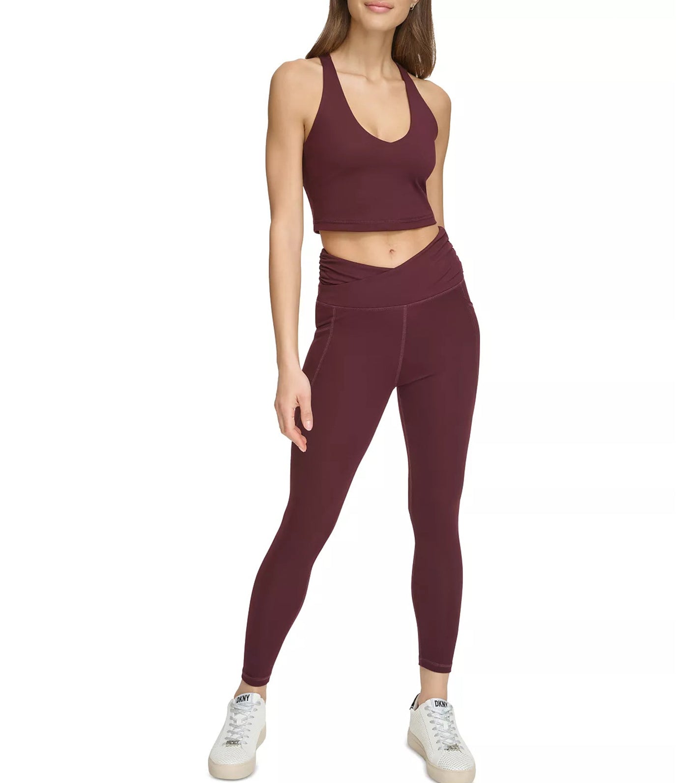 Balance Crossover High Waist Leggings Currant