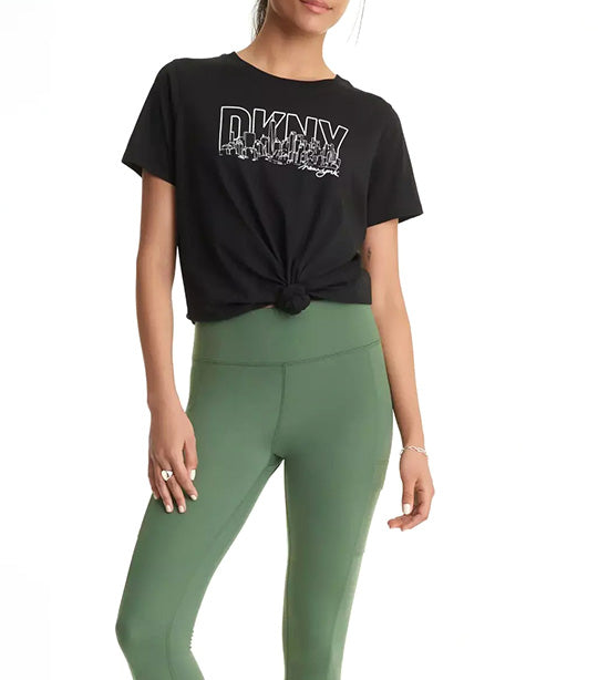 Skyline Sketch Logo Crew Neck Tee Black