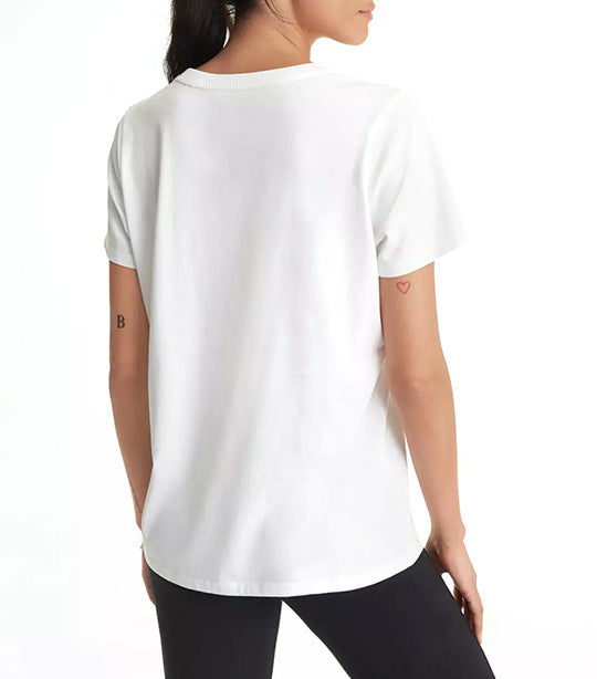 Skyline Sketch Logo Crew Neck Tee White