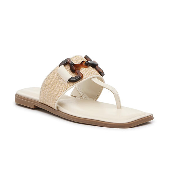 Horizon Flat Thong Sandal Natural/Bone