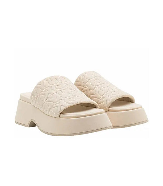 Idris Peep Toe Platform Mule Bone