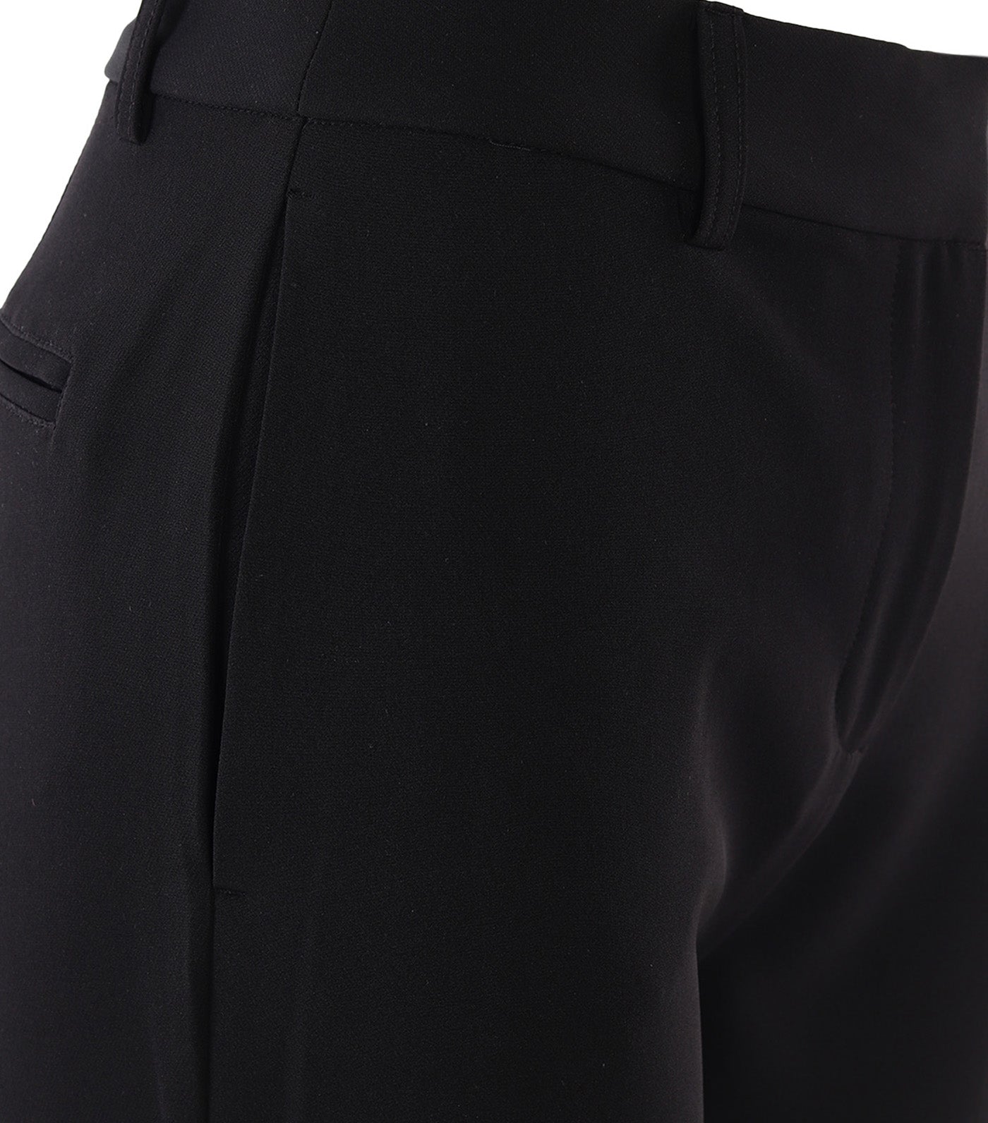 Front Slit Stretch Twill Trouser Black