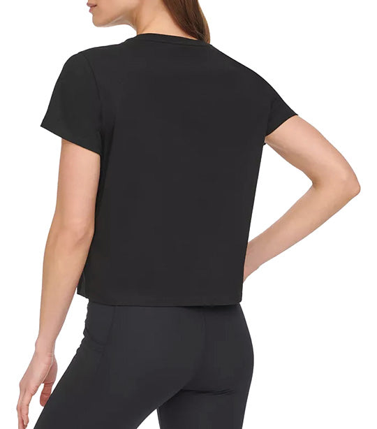 Puff Logo Short Sleeve Cropped Tee Black