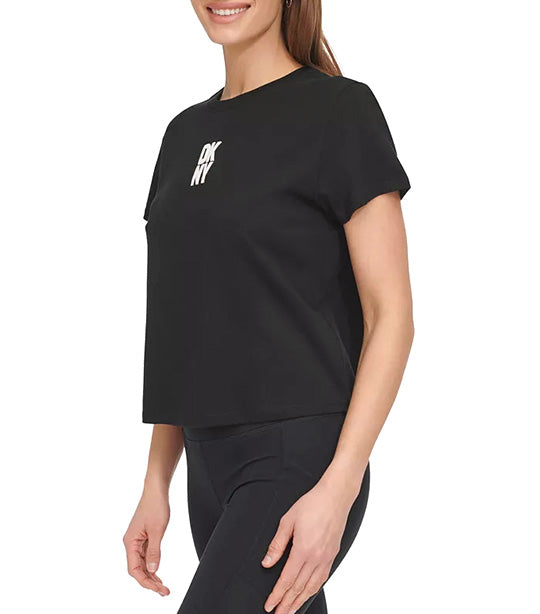 Puff Logo Short Sleeve Cropped Tee Black