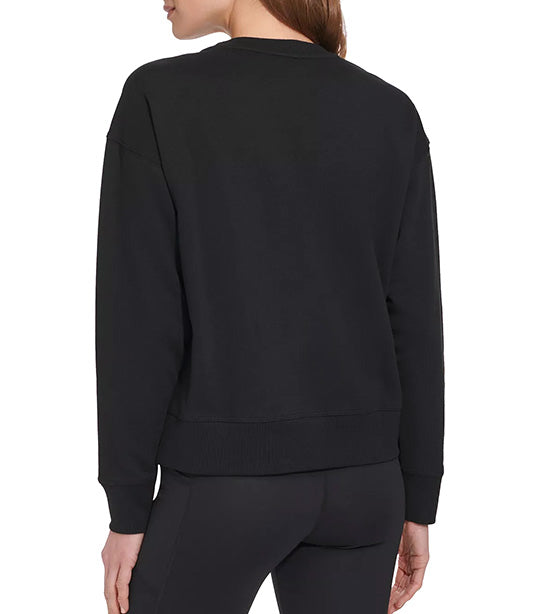 Puff Logo Crew Neck Pullover Black