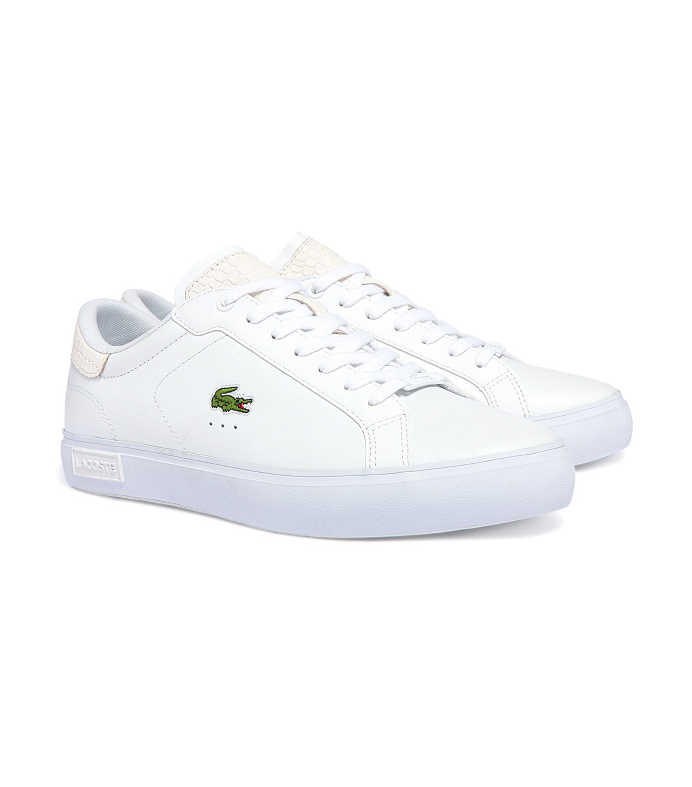 Men’s Powercourt Reptile Print Leather Trainers