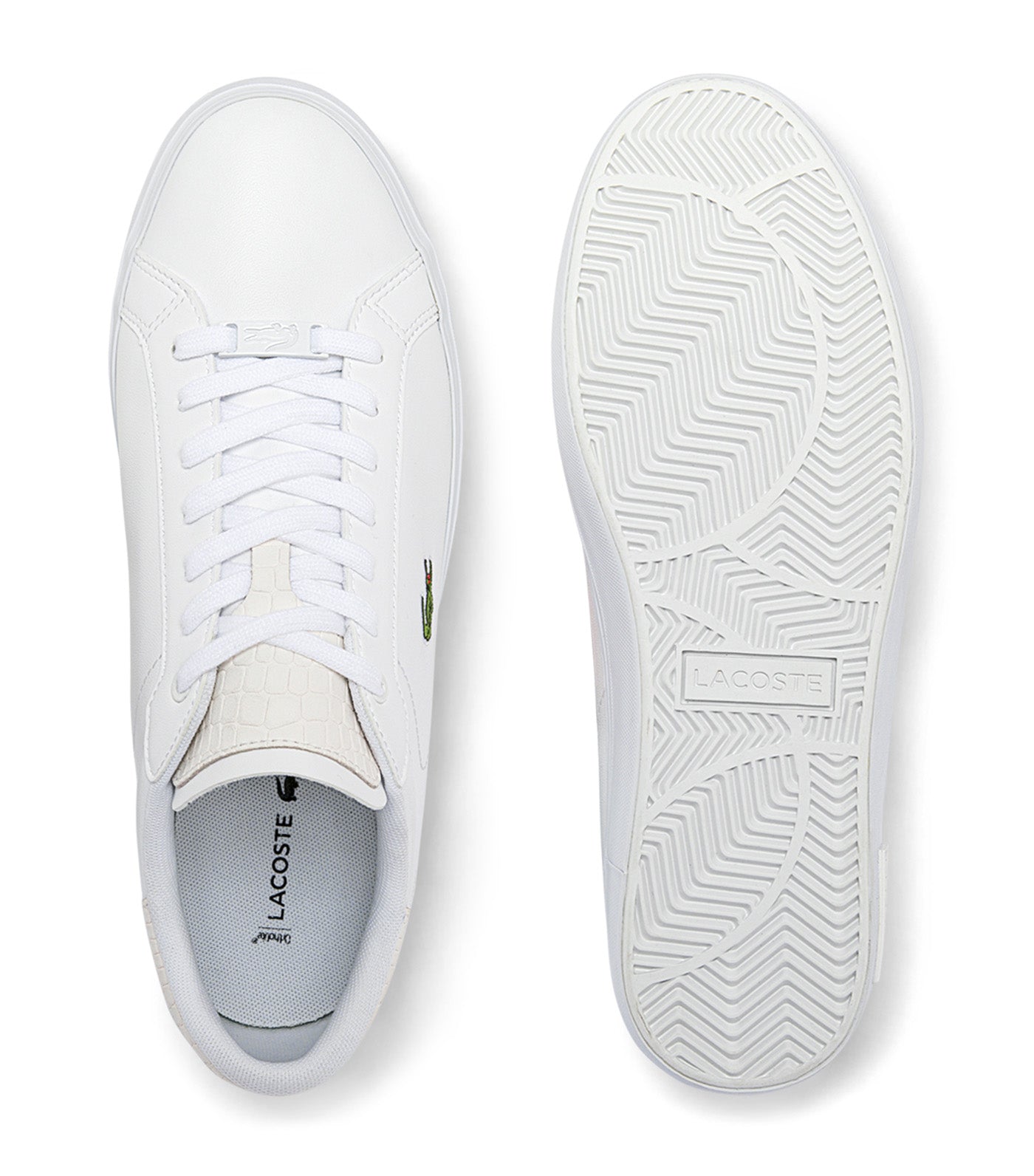 Men’s Powercourt Reptile Print Leather Trainers