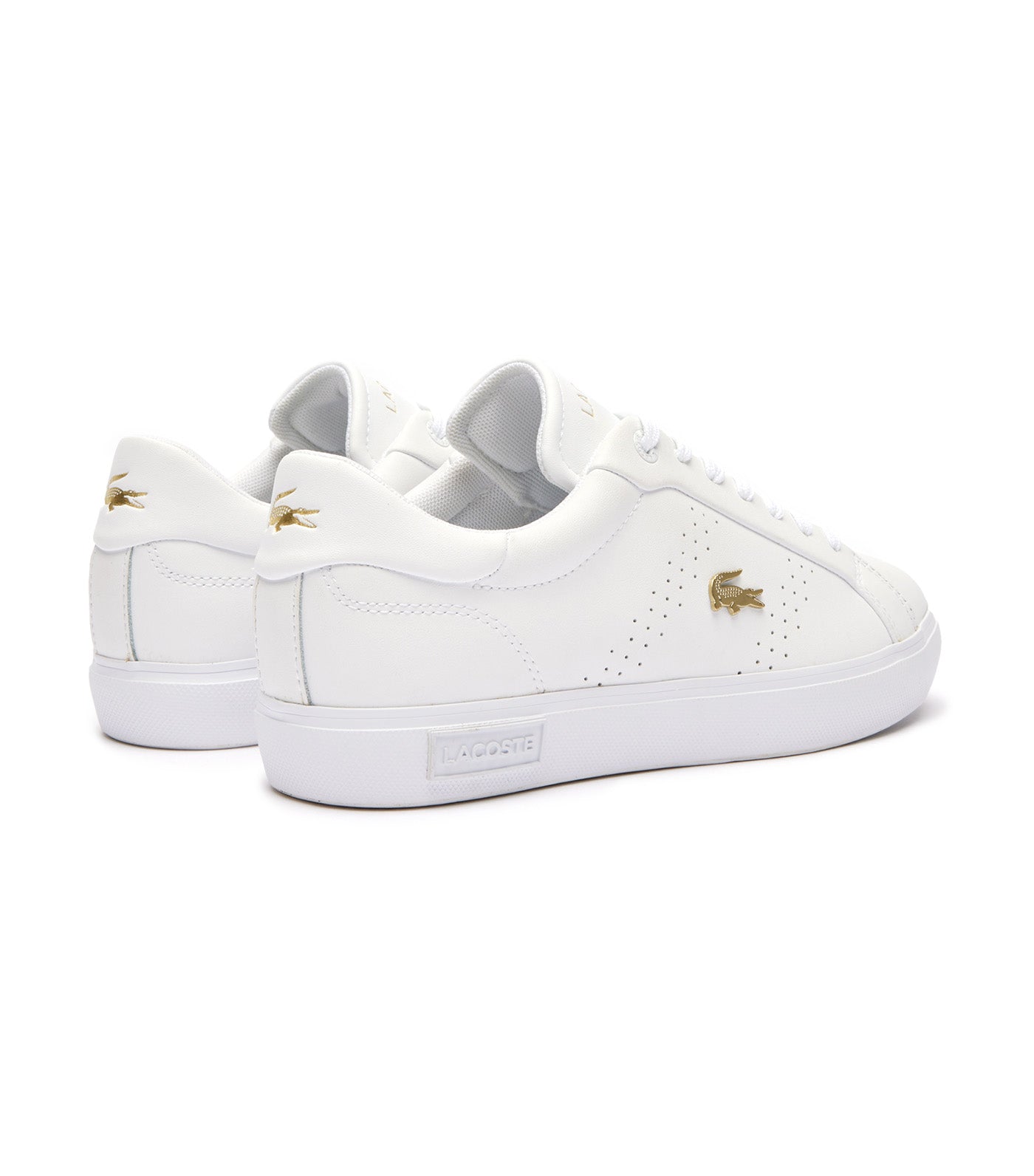 Women's Powercourt 2.0 Leather Trainers White/Gold