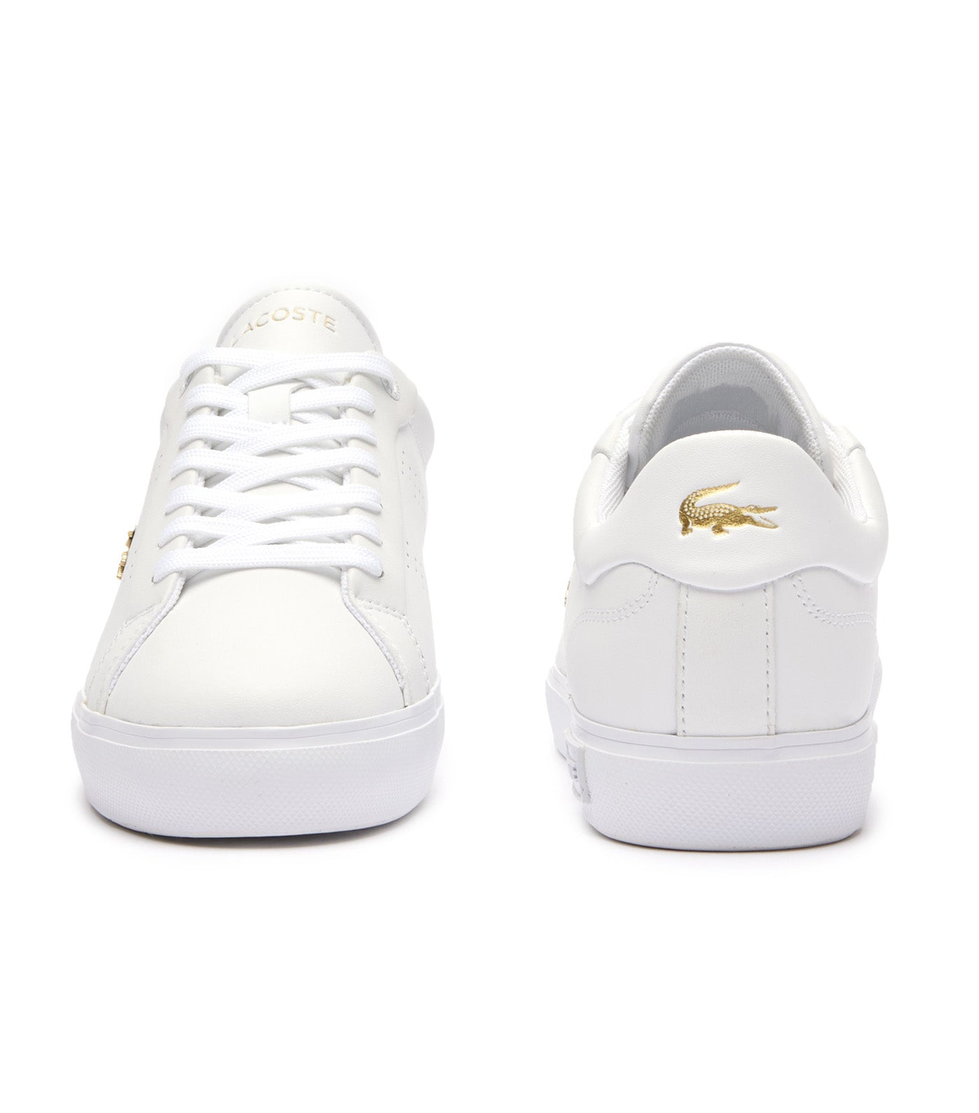 Women's Powercourt 2.0 Leather Trainers White/Gold