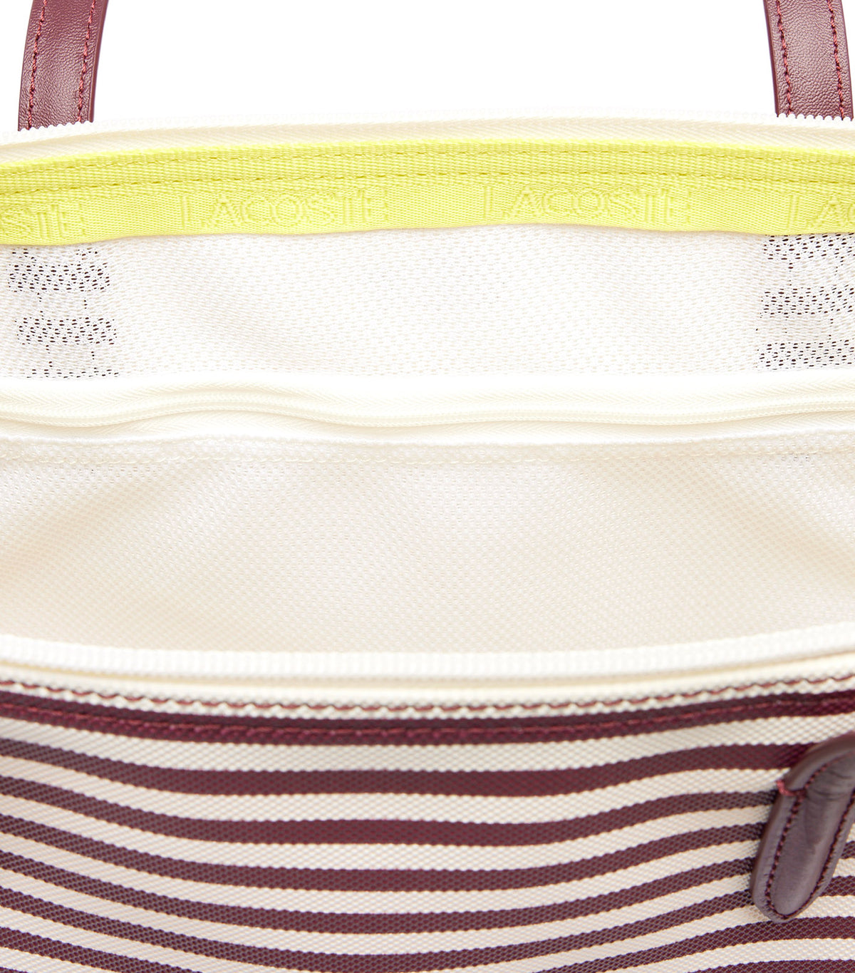 L.12.12 Concept Striped Tote Stripes Expresso Farine