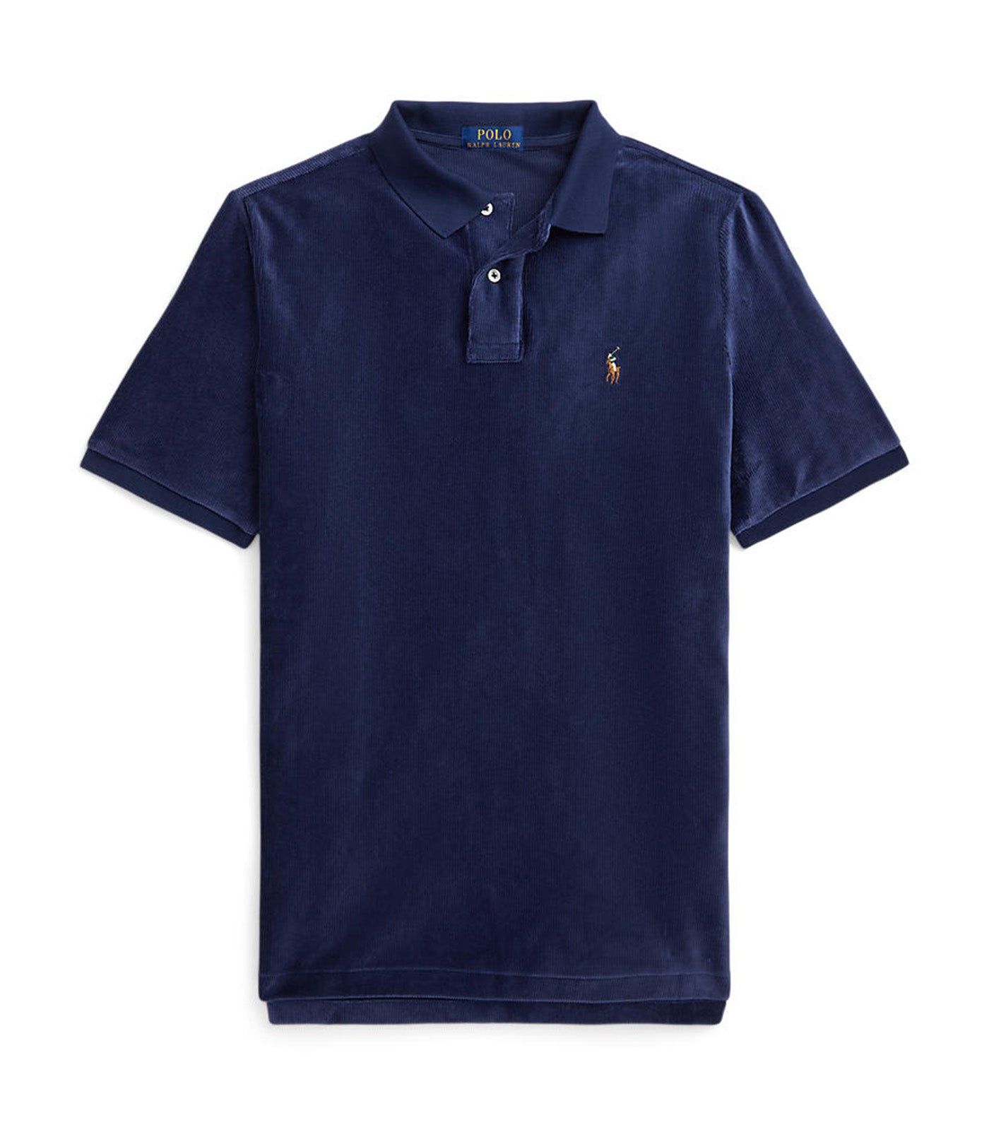 Men's Classic Fit Knit Corduroy Polo Shirt Newport Navy