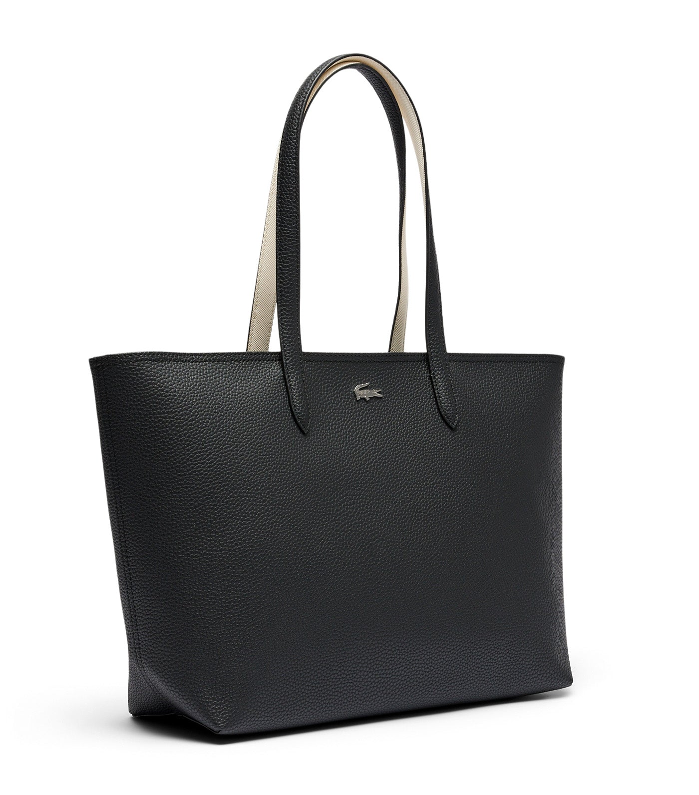 Anna Zipped Shopping Bag Noir Farine