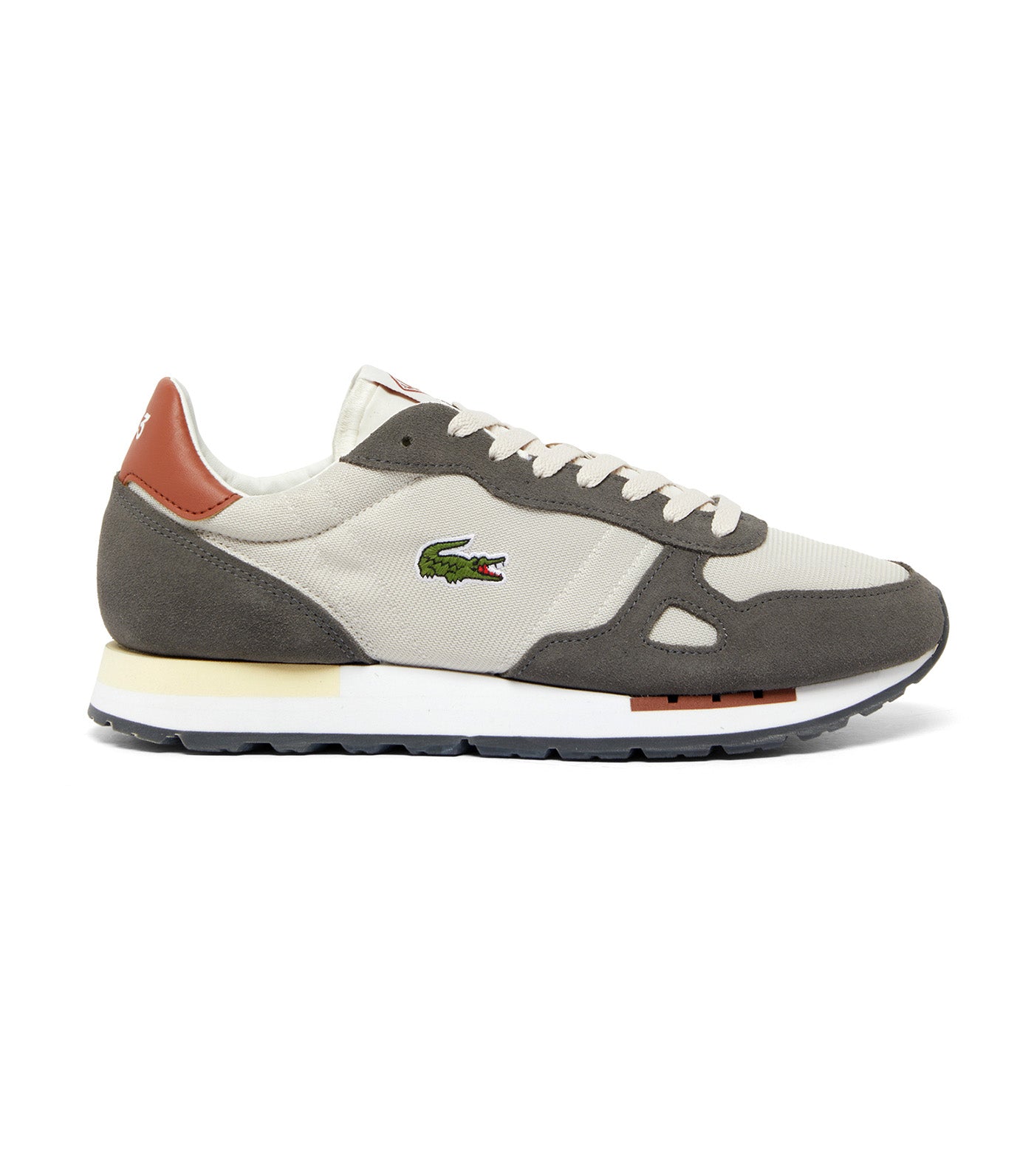 Men's Partner 70s Contrasted Trainers Off White/Dark Gray