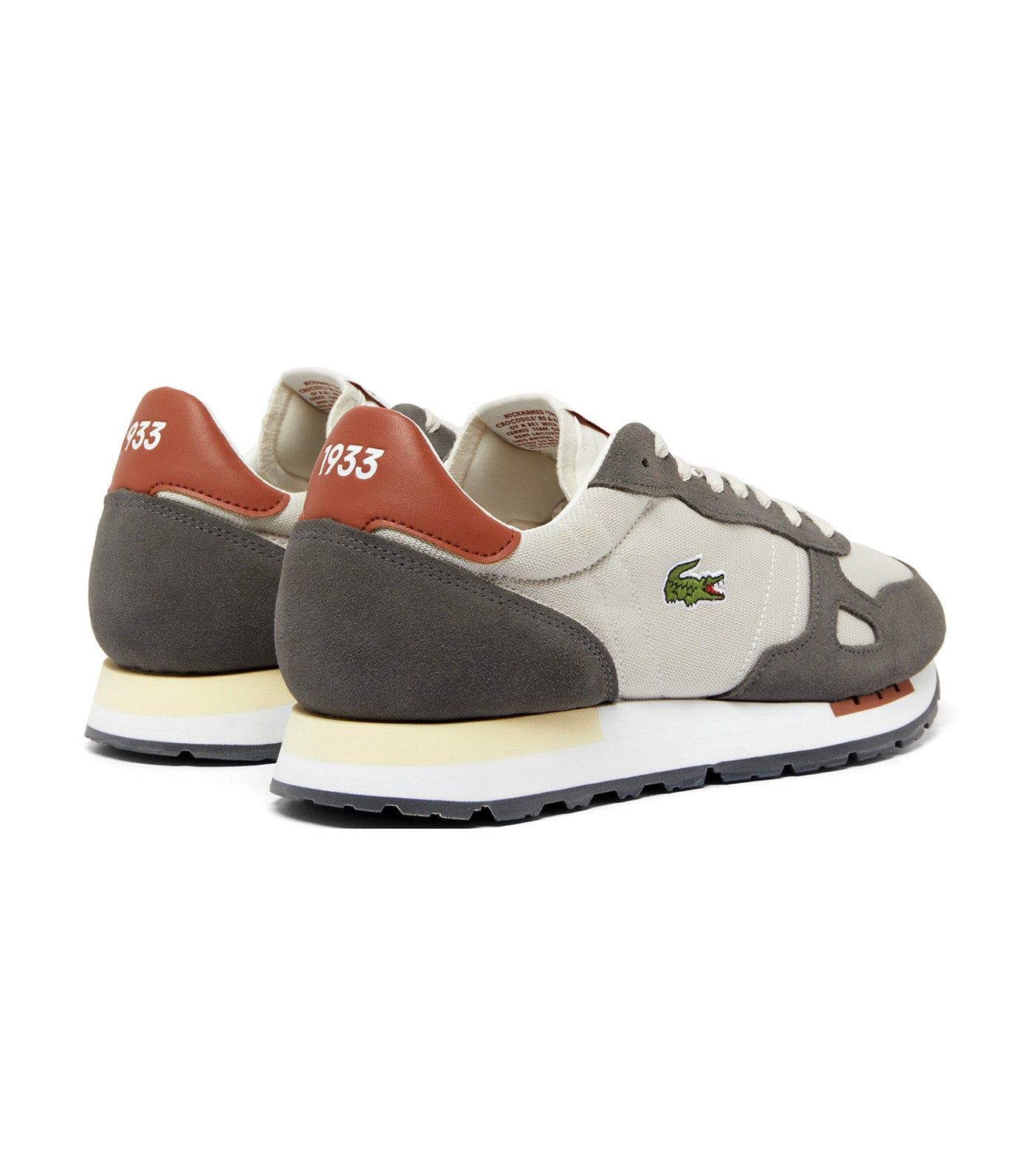 Men's Partner 70s Contrasted Trainers Off White/Dark Gray