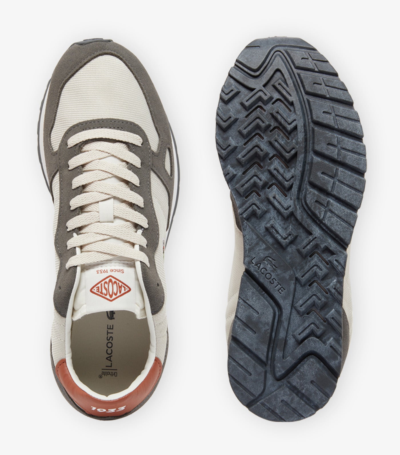 Men's Partner 70s Contrasted Trainers Off White/Dark Gray