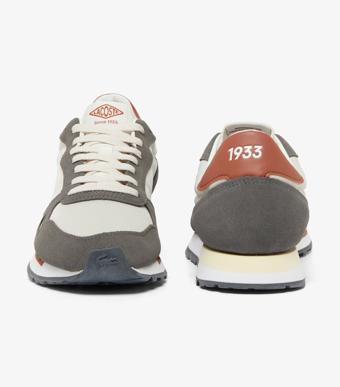 Men's Partner 70s Contrasted Trainers Off White/Dark Gray