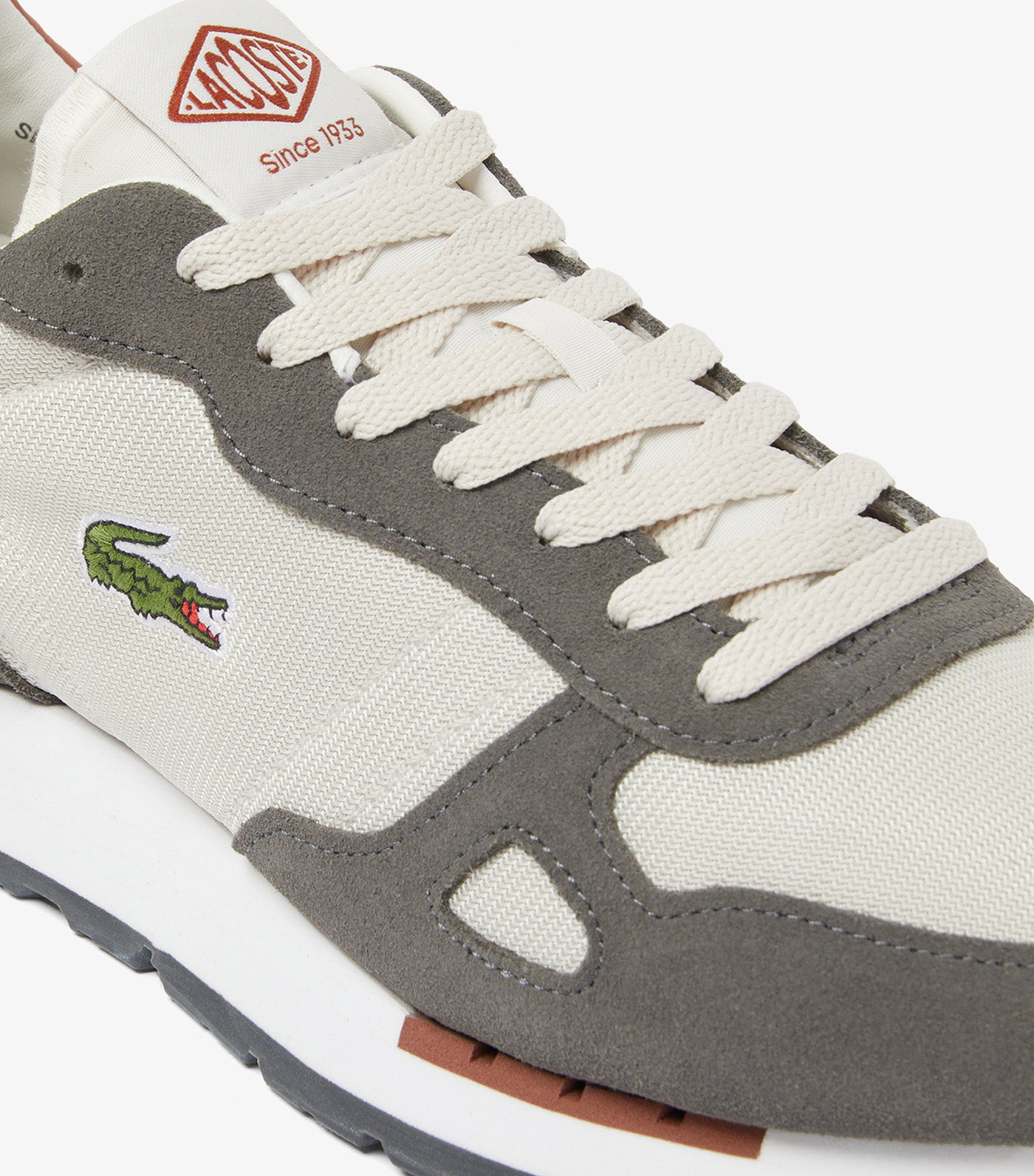 Men's Partner 70s Contrasted Trainers Off White/Dark Gray