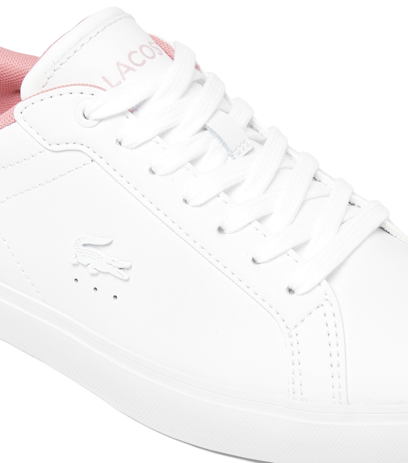 Women's Powercourt Leather Sneakers White/Pink