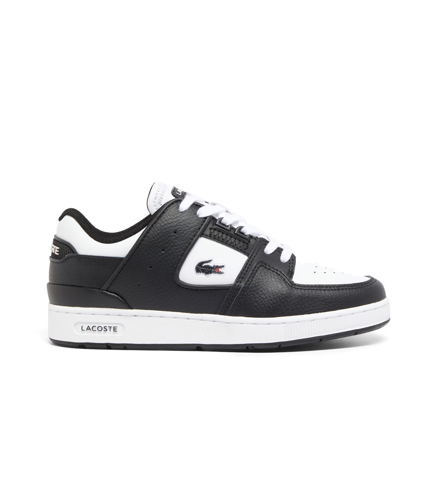 Women's Court Cage Leather Sneakers Black/White