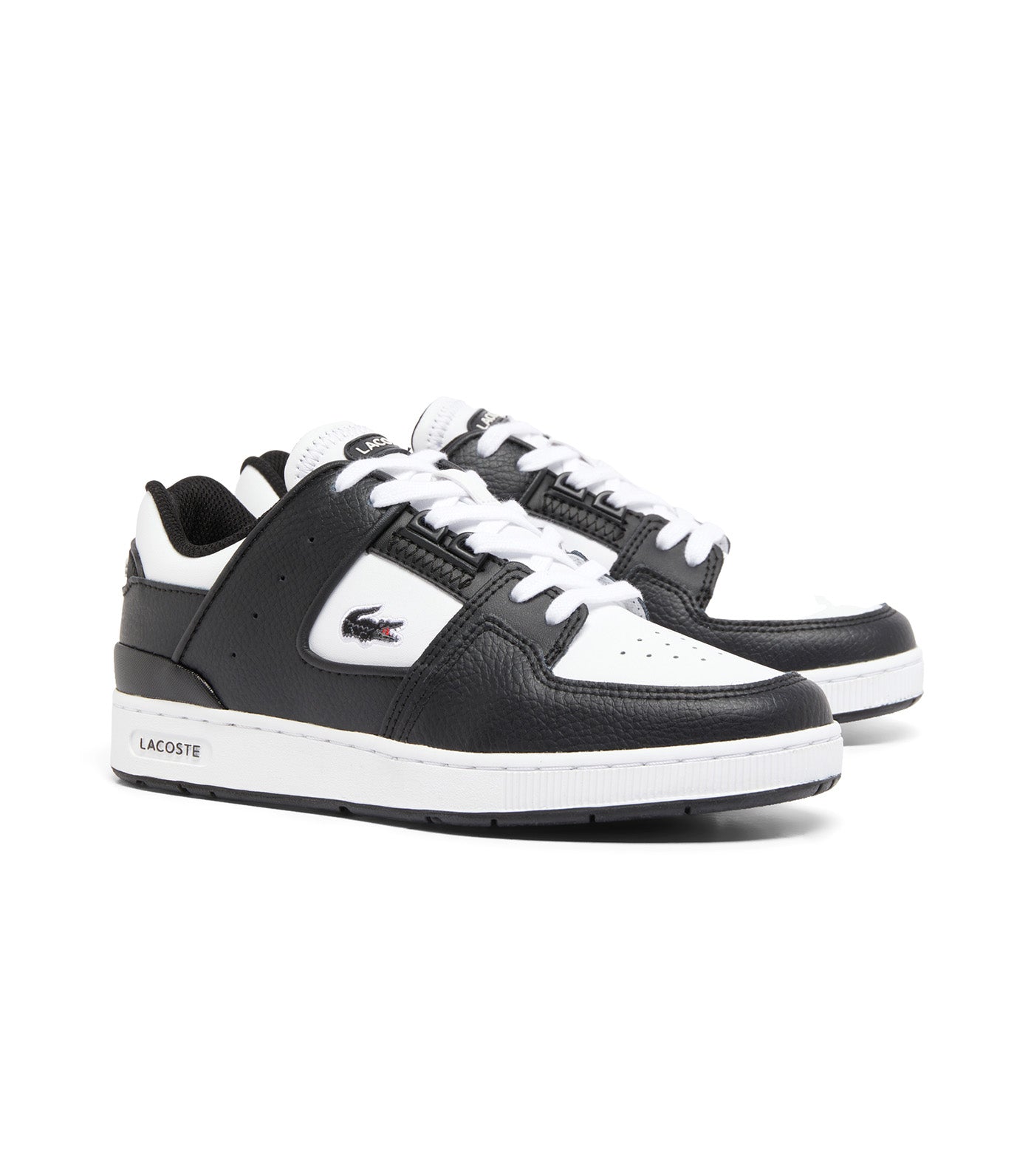 Women's Court Cage Leather Sneakers Black/White