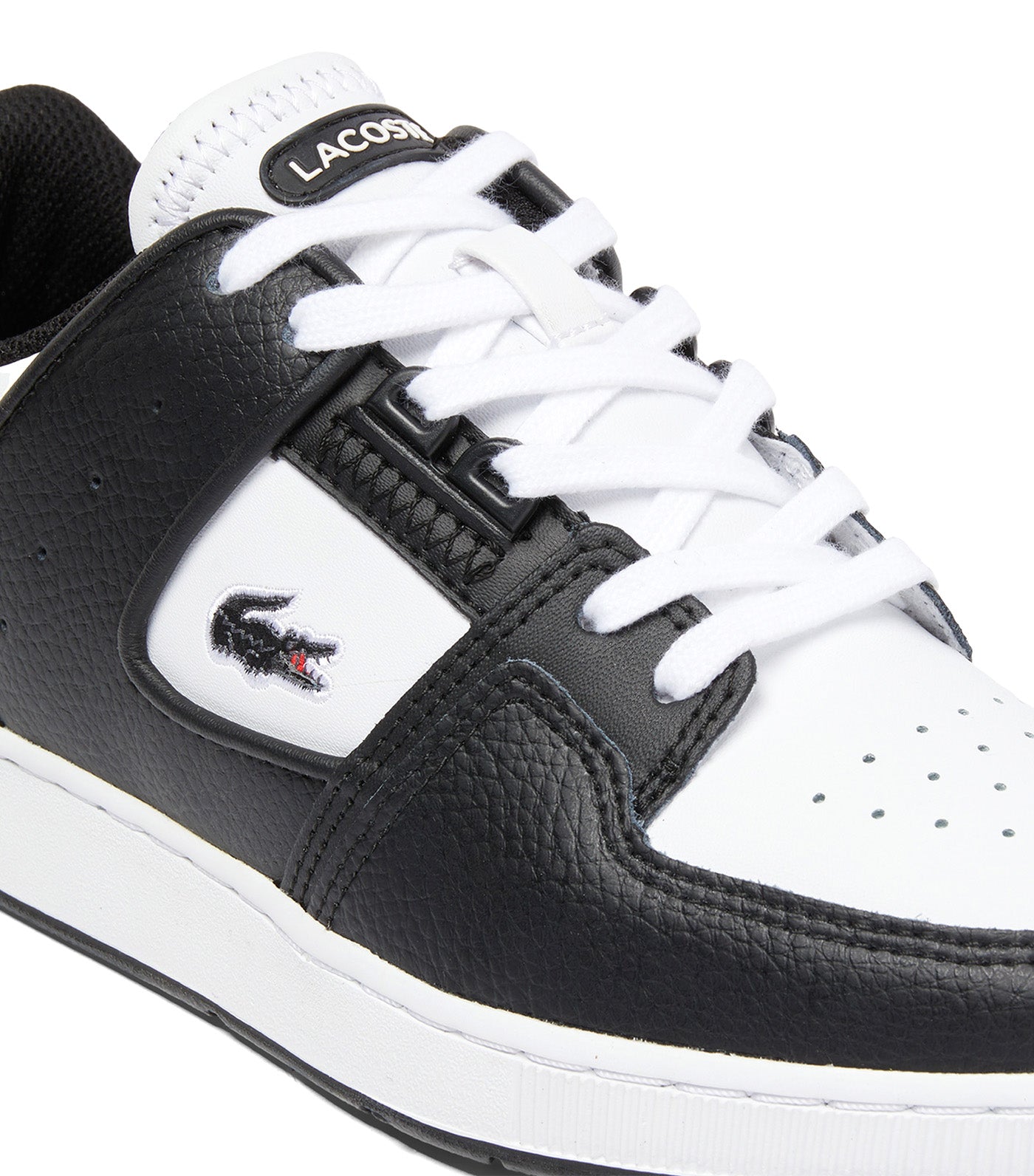 Women's Court Cage Leather Sneakers Black/White