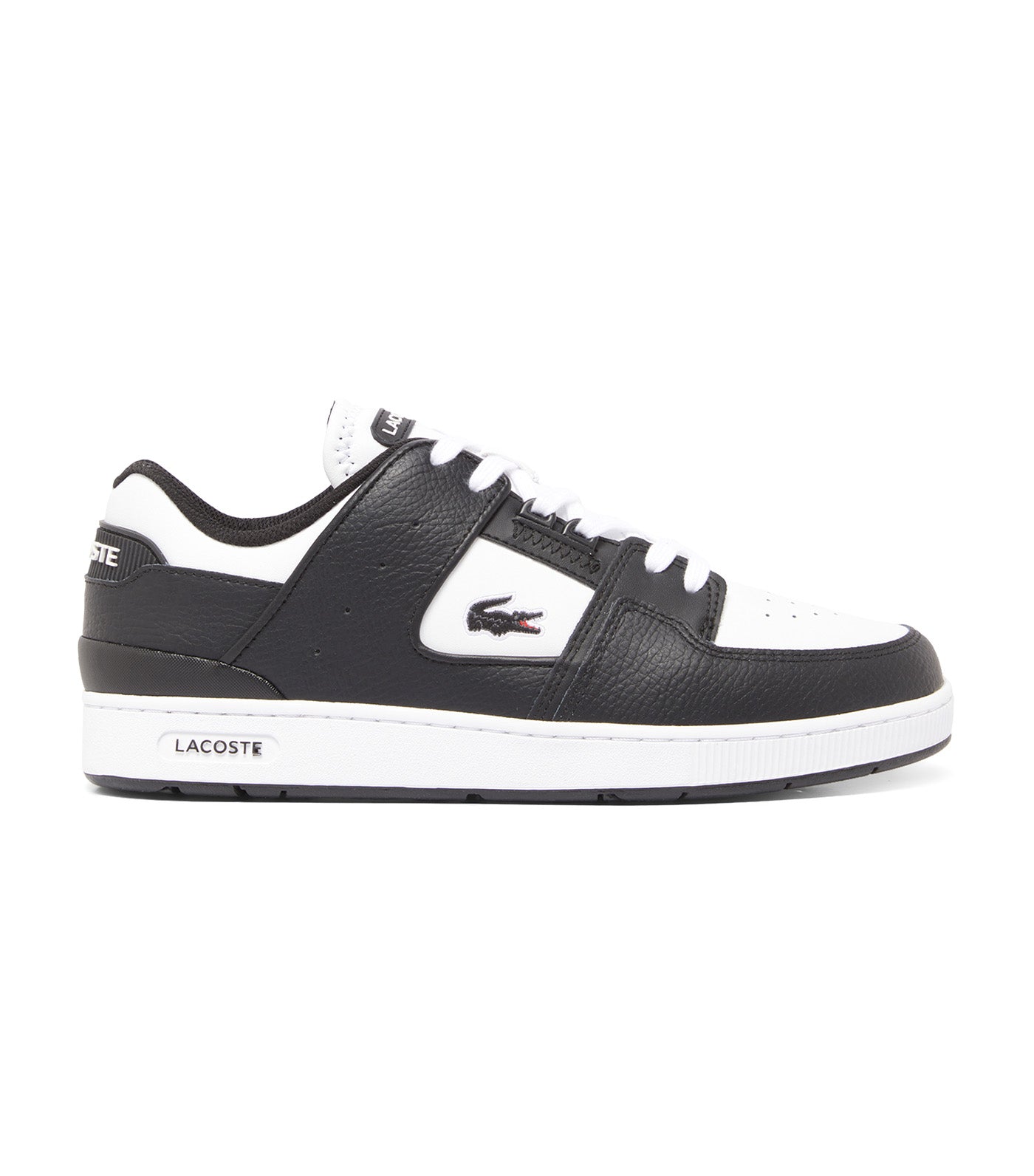Men's Court Cage Leather Sneakers Black/White