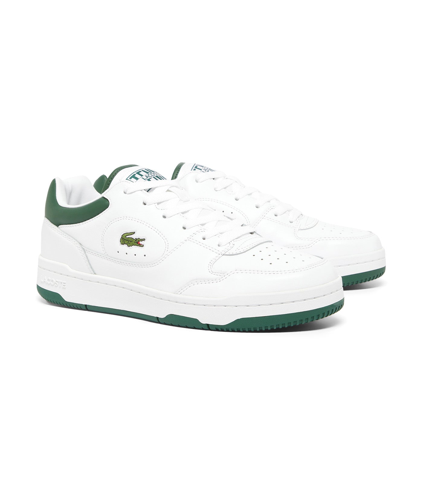 Men's Linedrive Leather Sneakers White/Dark Green