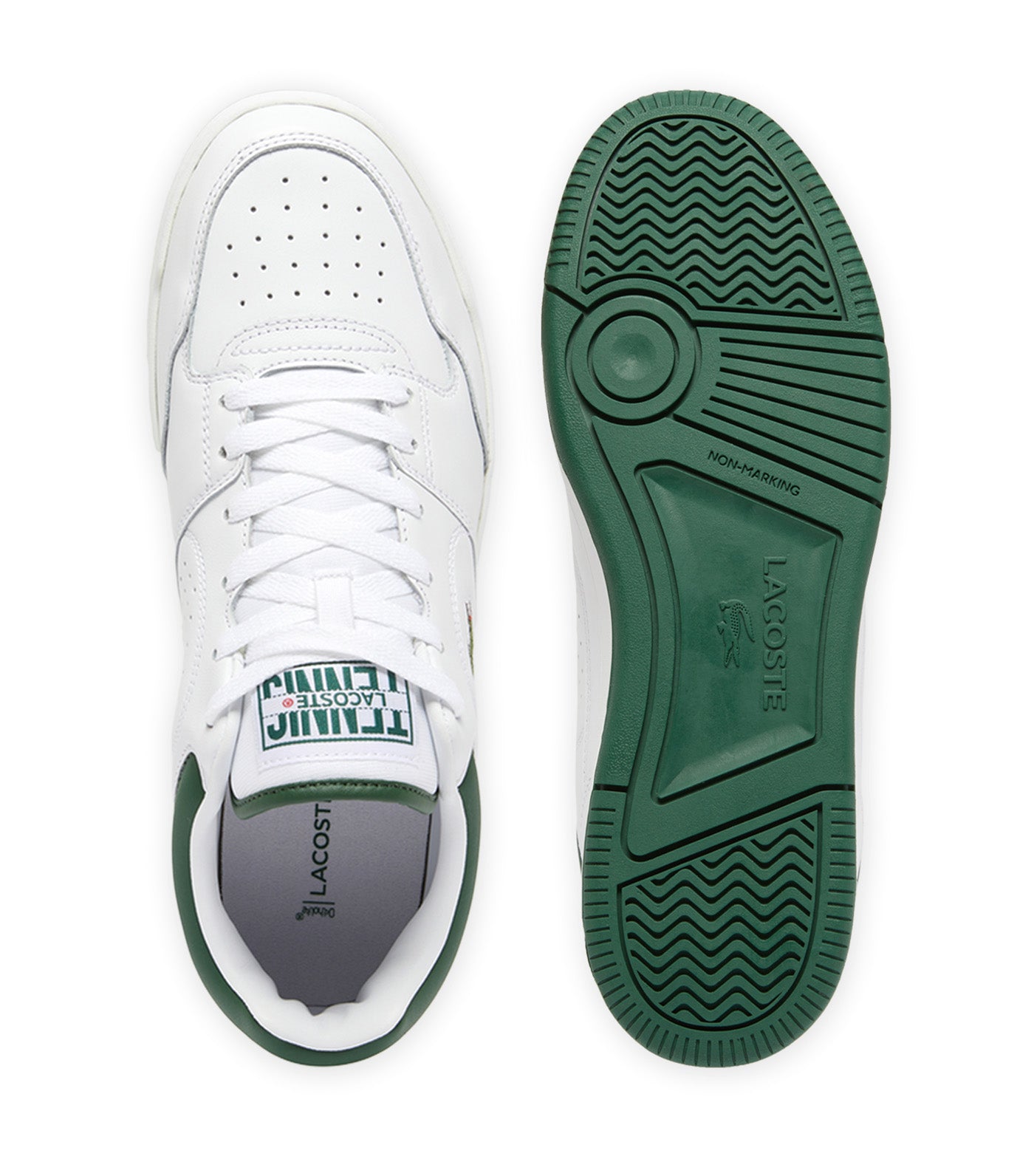 Men's Linedrive Leather Sneakers White/Dark Green