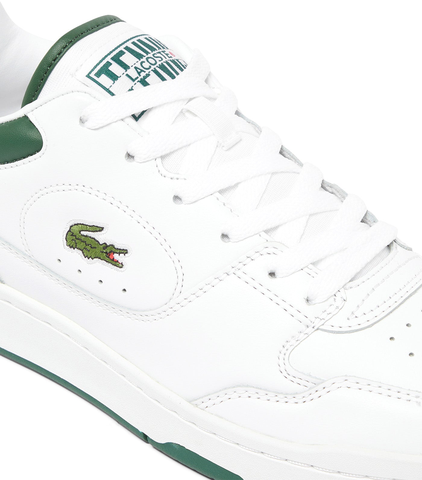 Men's Linedrive Leather Sneakers White/Dark Green