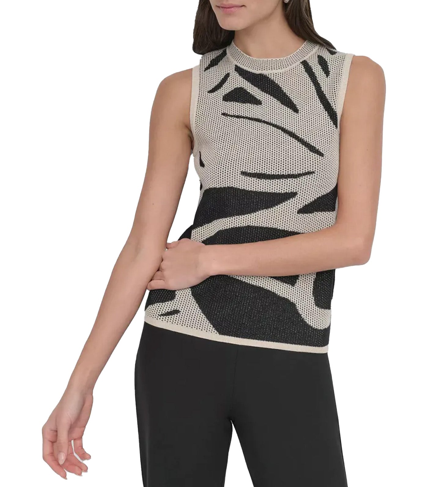 Short Sleeve Jacquard Top