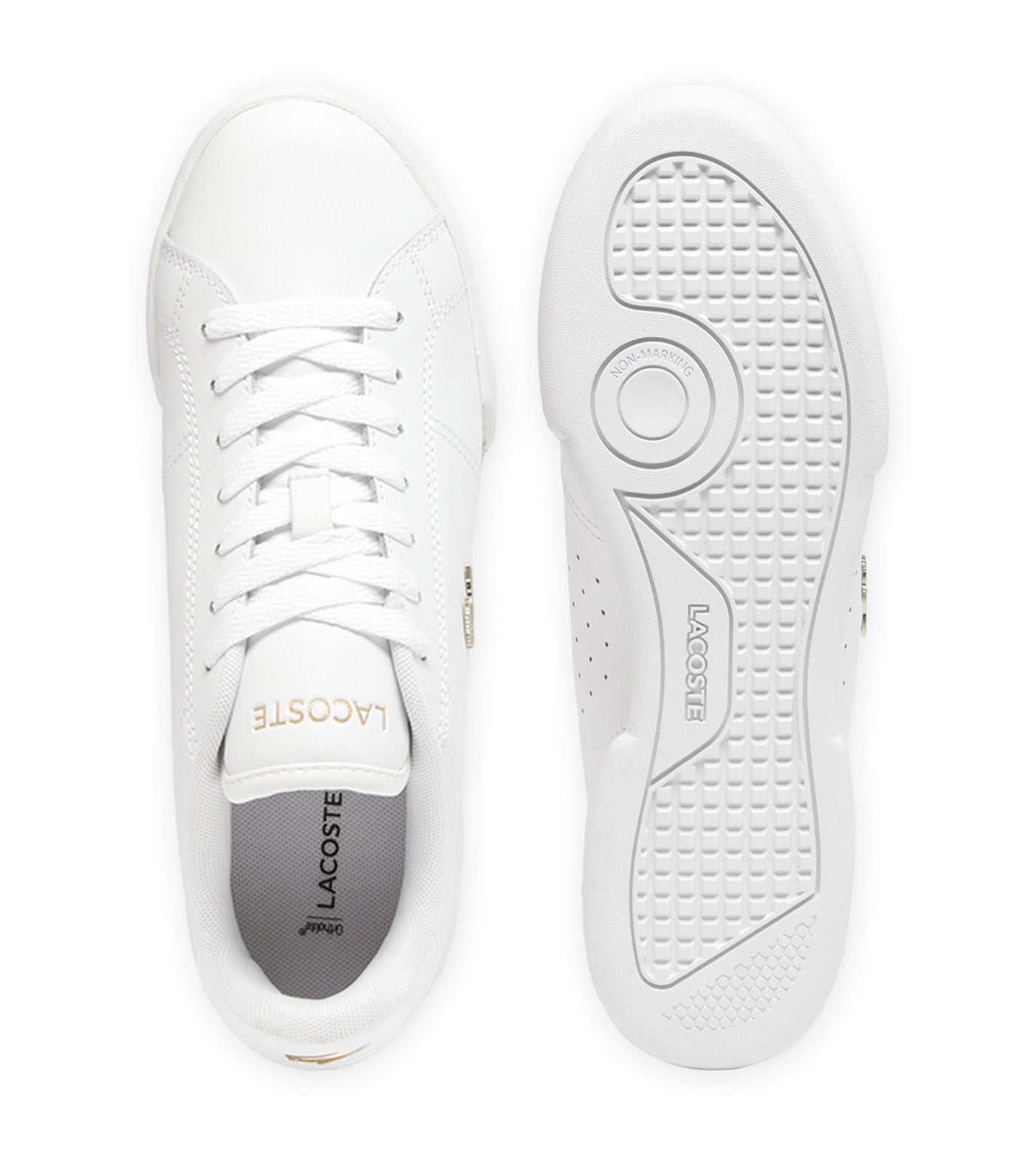 Women's Carnaby Cup Leather Sneakers White/Gold