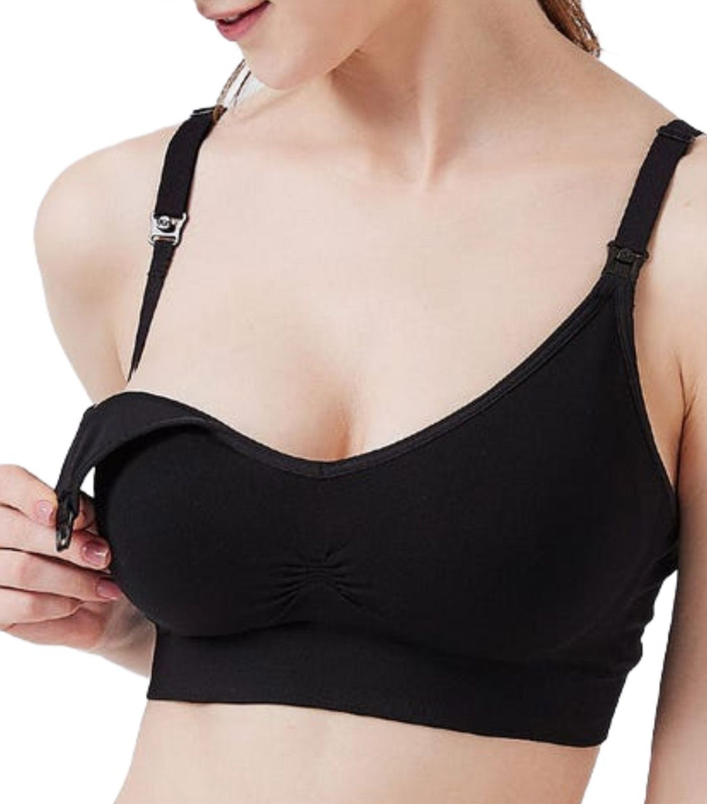 Mamaway Ultra Breezy Seamless Maternity & Nursing Bra Black
