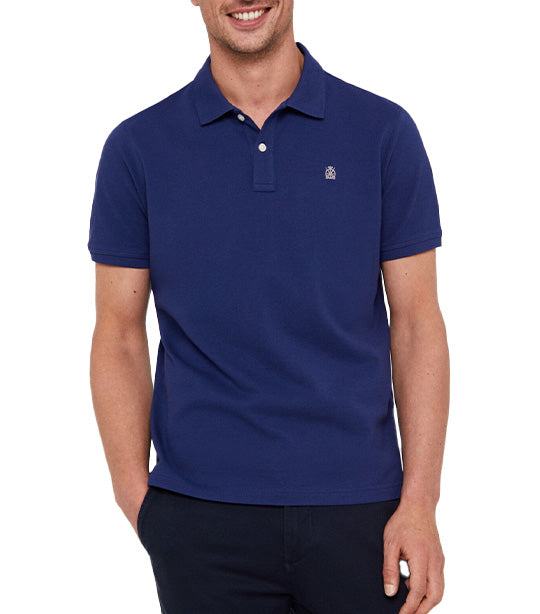 Essential Slim Polo Shirt Top Blue